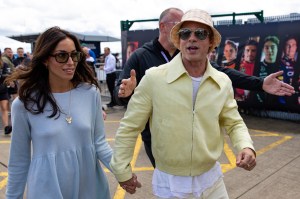 Brad-Pitt-and-Ines-de-Ramon-Grand-Prix-GettyImages-2161032467