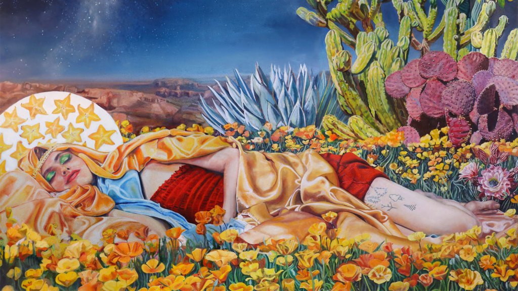 Hyperallergic-Announcement_2400x1350_Isabella_Steele_A-Painting-to-Summon-Dreams_Oil-on-canvas_63x47.25in_2025-Isabella-Steele