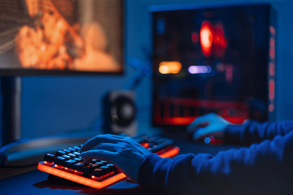 close-up-pro-gamer-s-hands-keyboard-neon-color