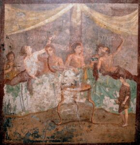 pompeii-fresco-banquet-enslaved-laborer