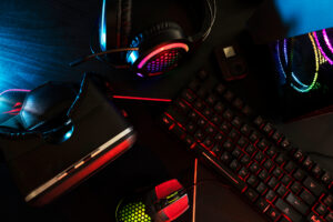 view-neon-illuminated-gaming-desk-setup-with-keyboard