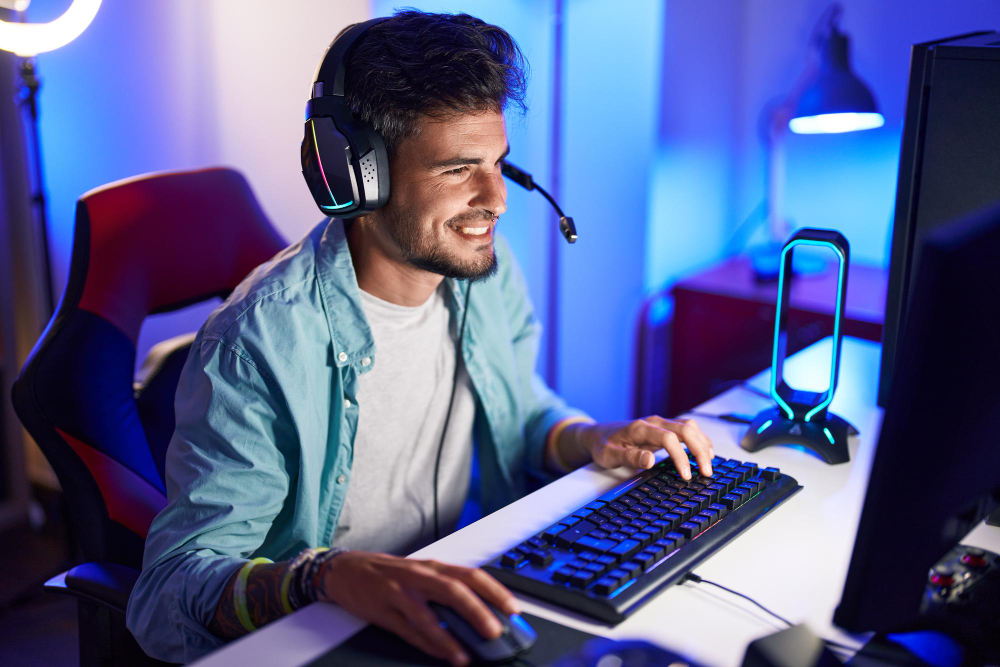 young-hispanic-man-streamer-playing-video-game-using-computer-gaming-room