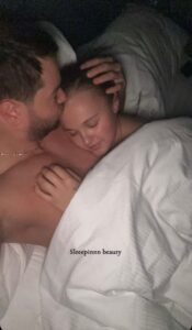 Chris-Hughes-and-JoJo-Siwa-Cozy-Up-Together-in-Bed