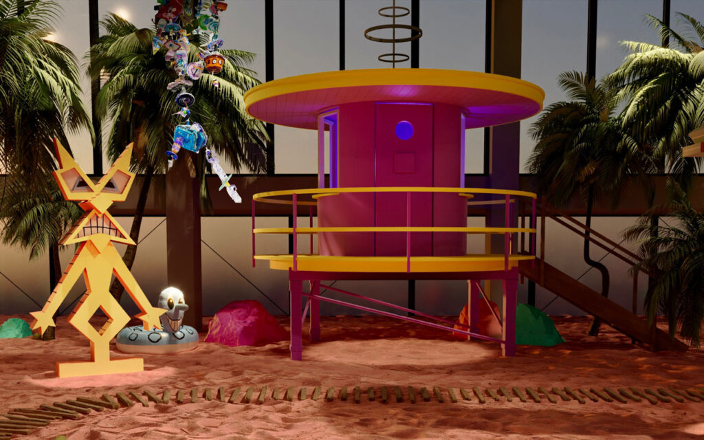 Kenny-Scharf-Emotional-Exhibition-Beach-Club-Rendering-4-by-Stefano-Lattanzio-art-plugged_-1024x640-1